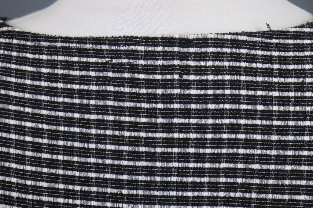 ZADIG & VOLTAIRE Black and White Casual Long Sleeve Round Neck Top Blouse