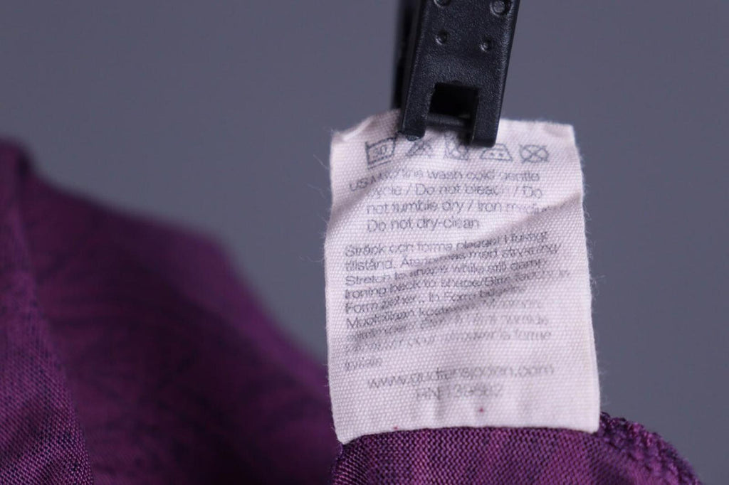 GUDRUN SJODEN Purple Lightweight Floral Sweater – Size M