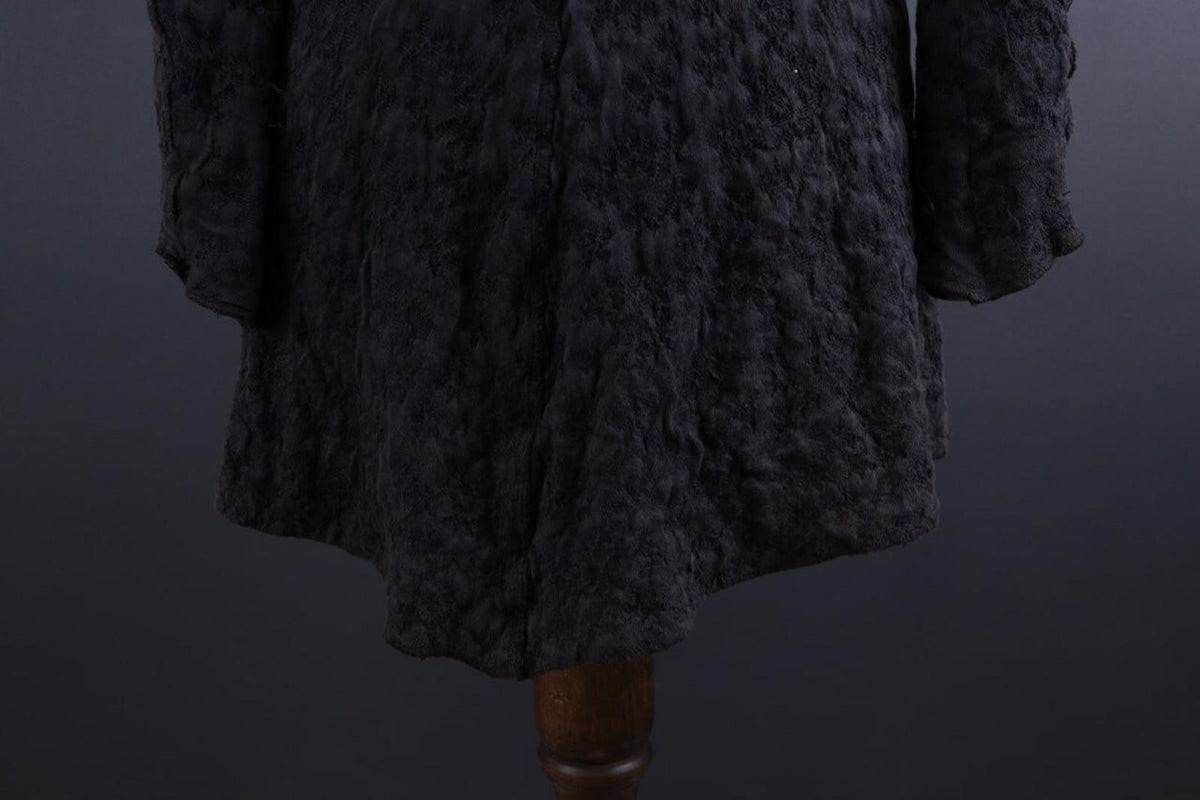 TRANSIT PAR SUCH Gray Linen Embroidered Designer Lagenlook Coat Jacket – Size 2