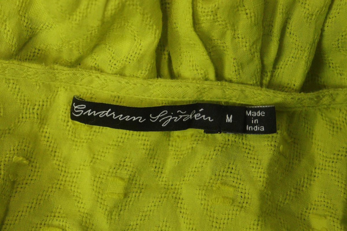 GUDRUN SJODEN Lemon Regular Fit Long Sleeve Button Front Shirt Dress – Size M