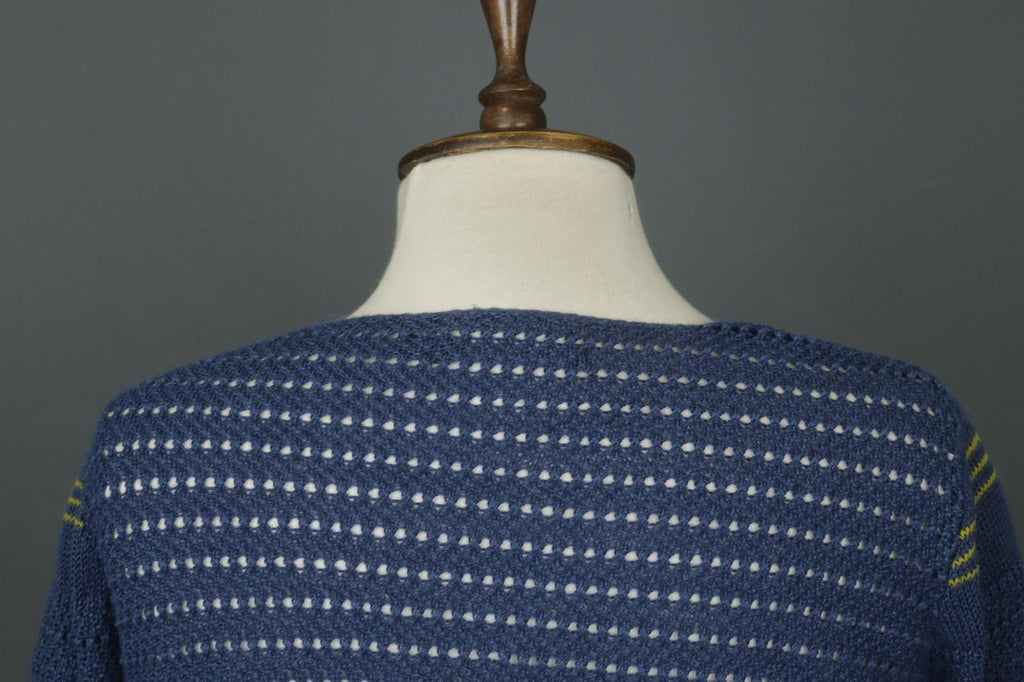 Used GUDRUN SJODEN Blue Open Knitted Long Sleeve Button-Front Cardigan Sweater – Size S