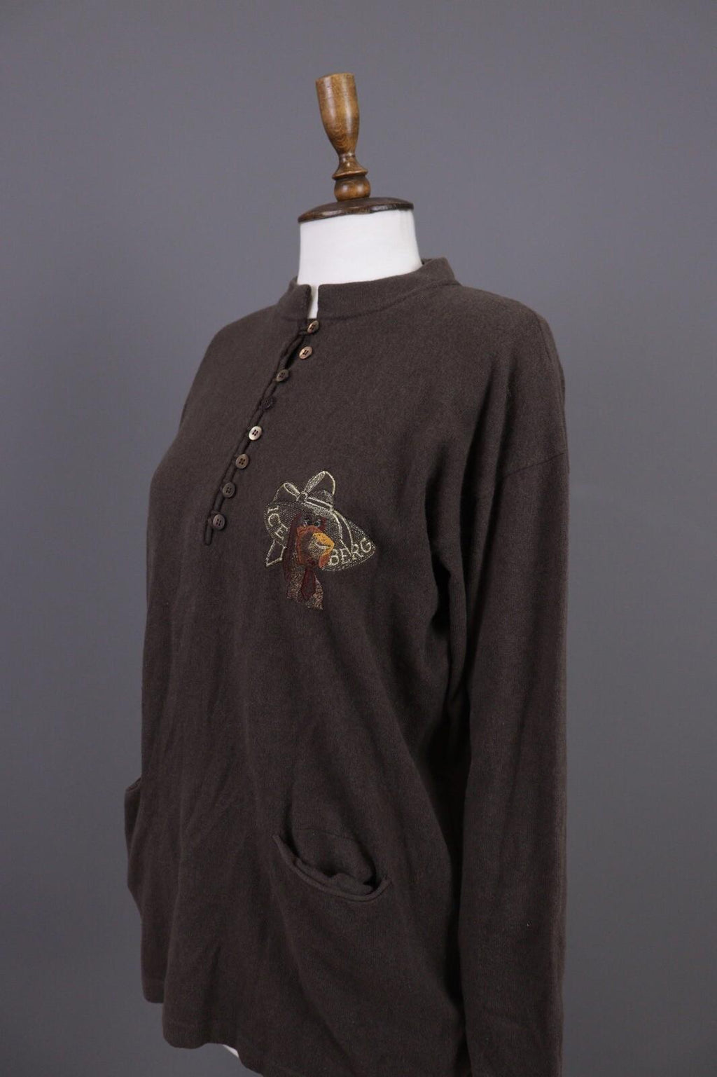 ICEBERG Brown Wool Oversized Knit Sweater – Size 40 M