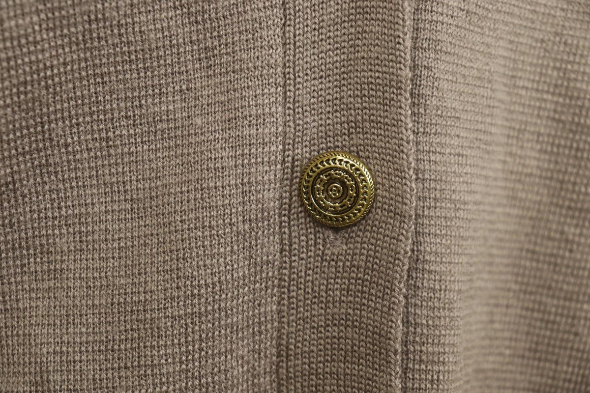 ZADIG & VOLTAIRE Brown Knitted V-Neck Long Sleeve Button Cardigan Sweater M/L