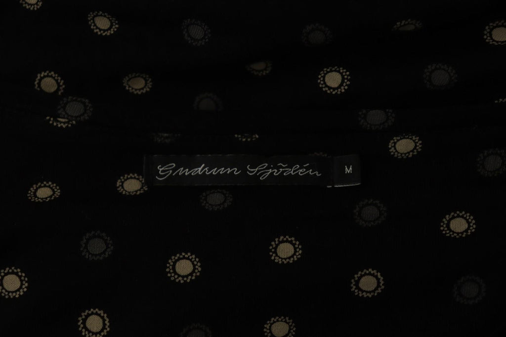 GUDRUN SJODEN Multi Polka Dot Short Sleeve Round Neck Pullover Blouse Top – Size M