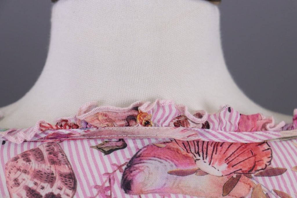 Princess Goes Hollywood Pink Shell Printed 3/4 Sleeve Blouse Shirt Sz 46 / XL