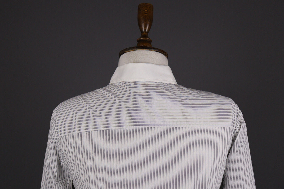 Paul & Shark Yachting Stretch White Stripe Long Sleeve Blouse Shirt – Size 40