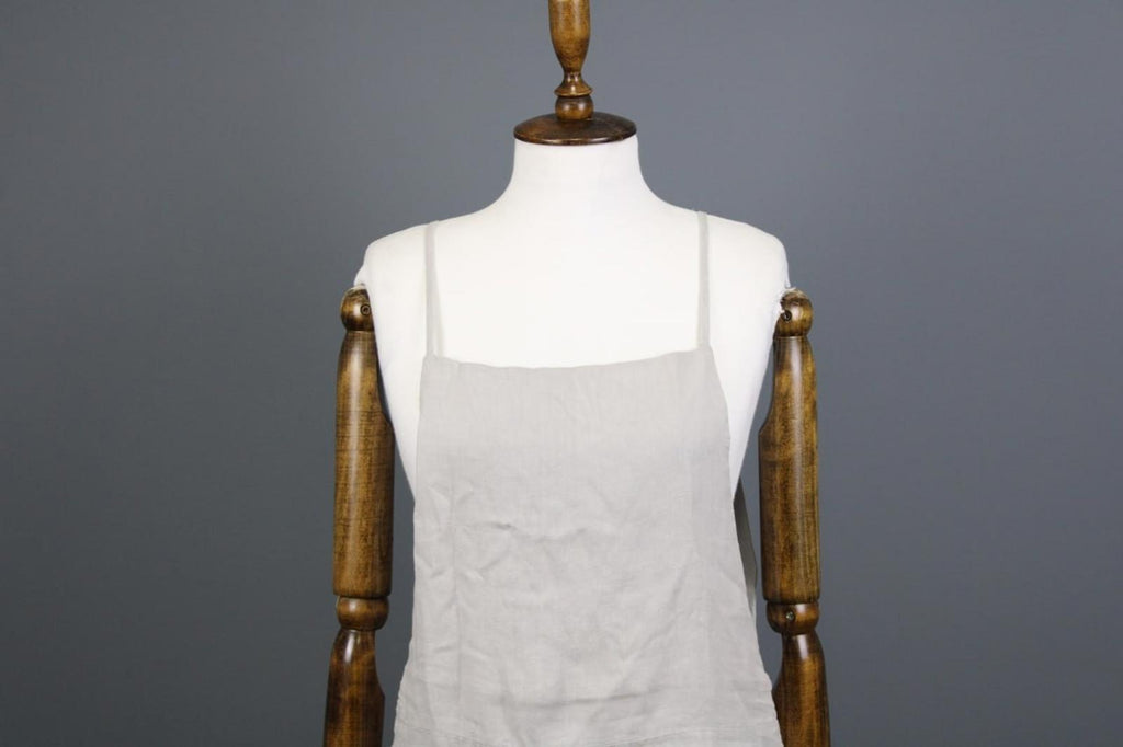 SARAH PACINI Gray Spaghetti Strap Square Neck Sleeveless Tank Dress – Size M/L