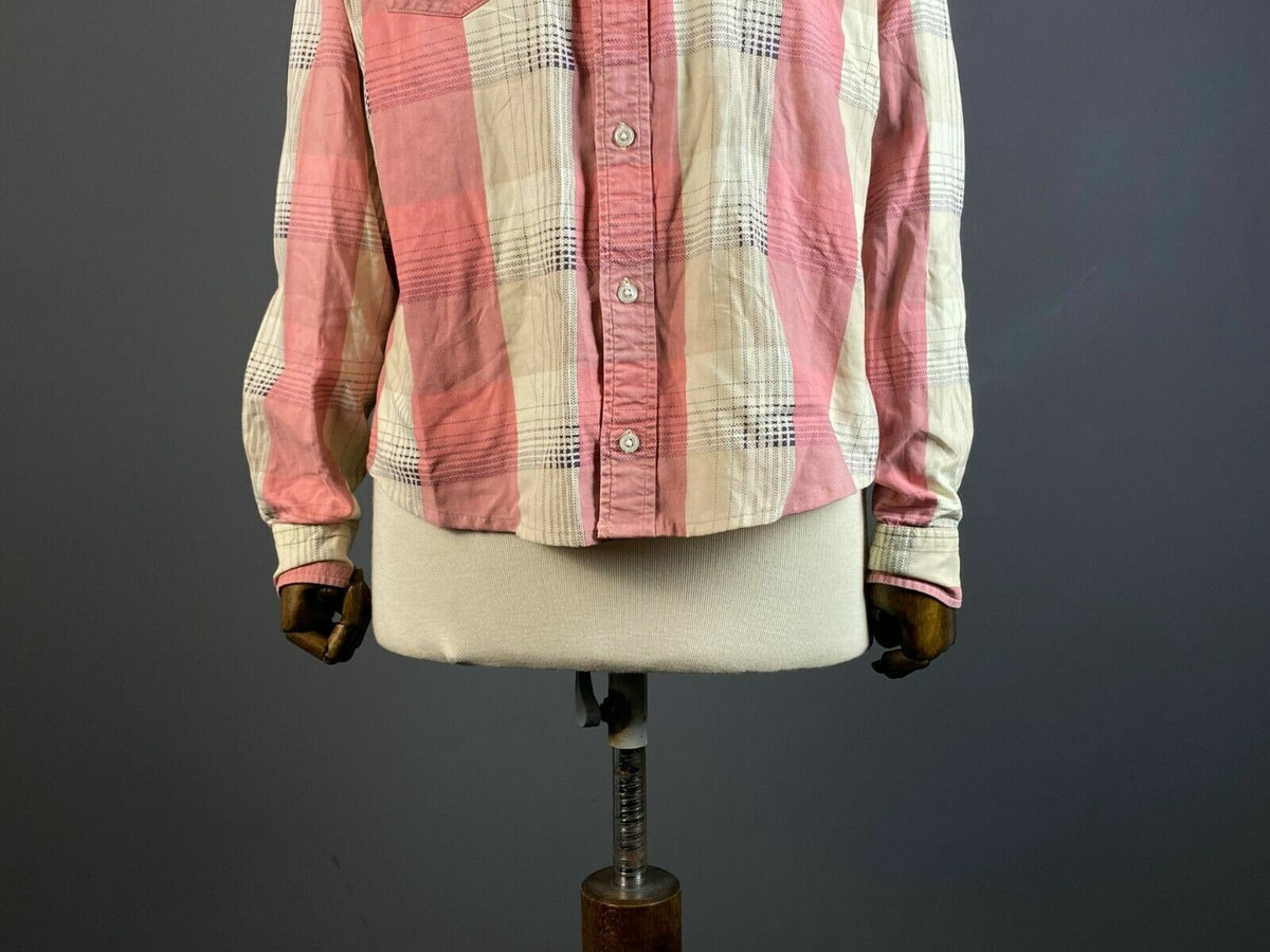 Supreme Pink Check Double Pocket Long Sleeve Button Up Shirt – Men's M