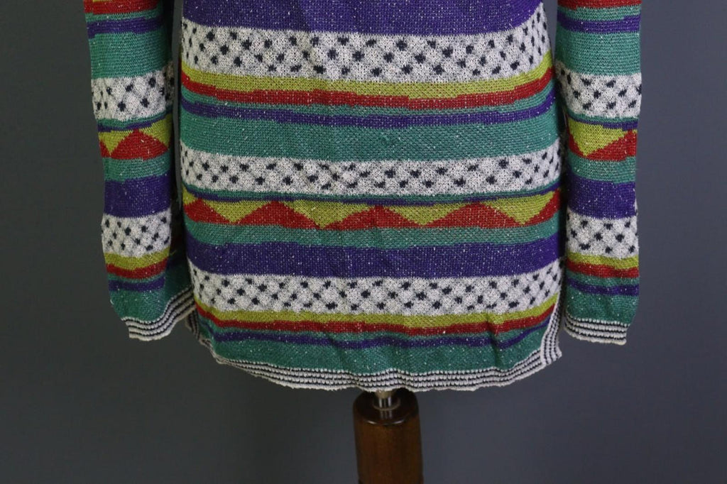 MISSONI SPORT Multi Striped Cotton Knitted Long Sleeve Pullover Sweater – Size 44