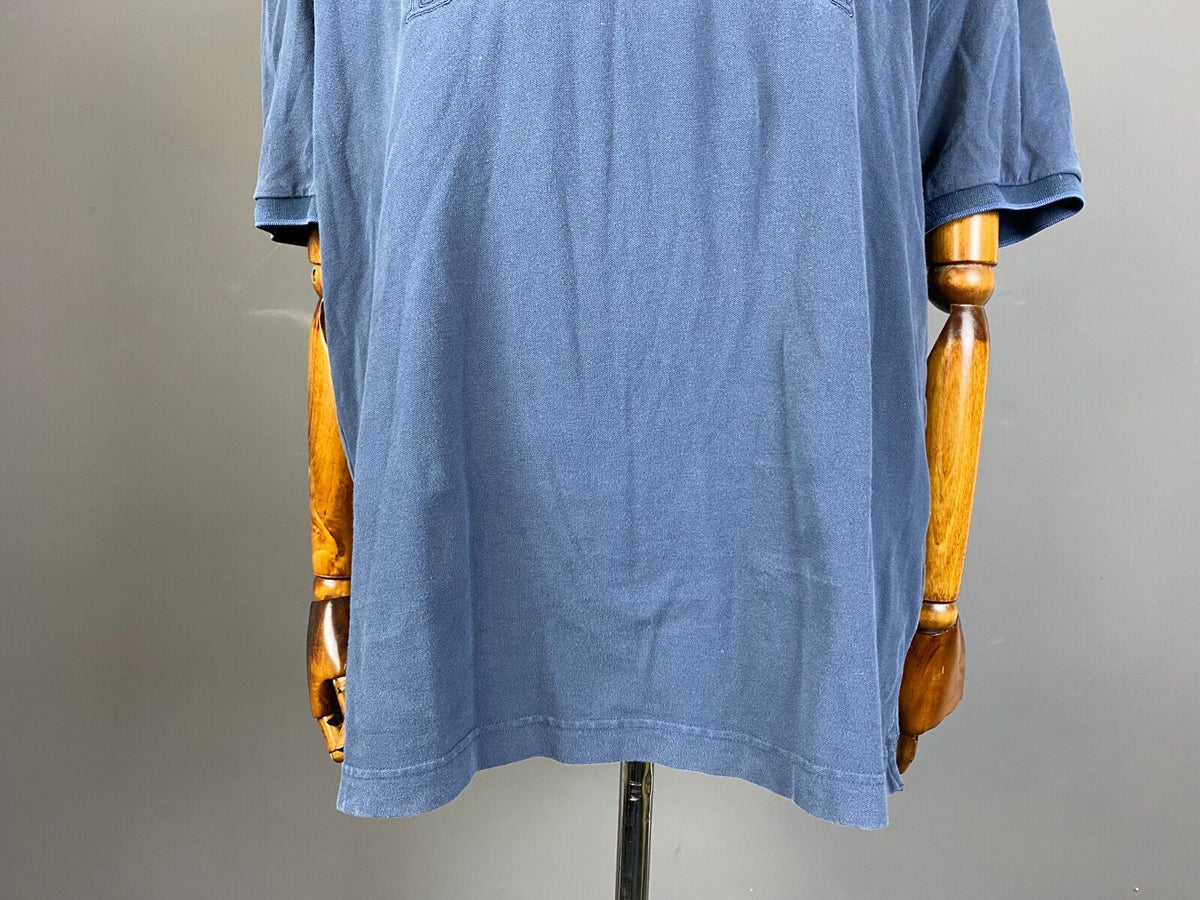 La Martina Buenos Aires Blue Big Logo #3 Short Sleeve Cotton Polo Shirt – Size 3XL
