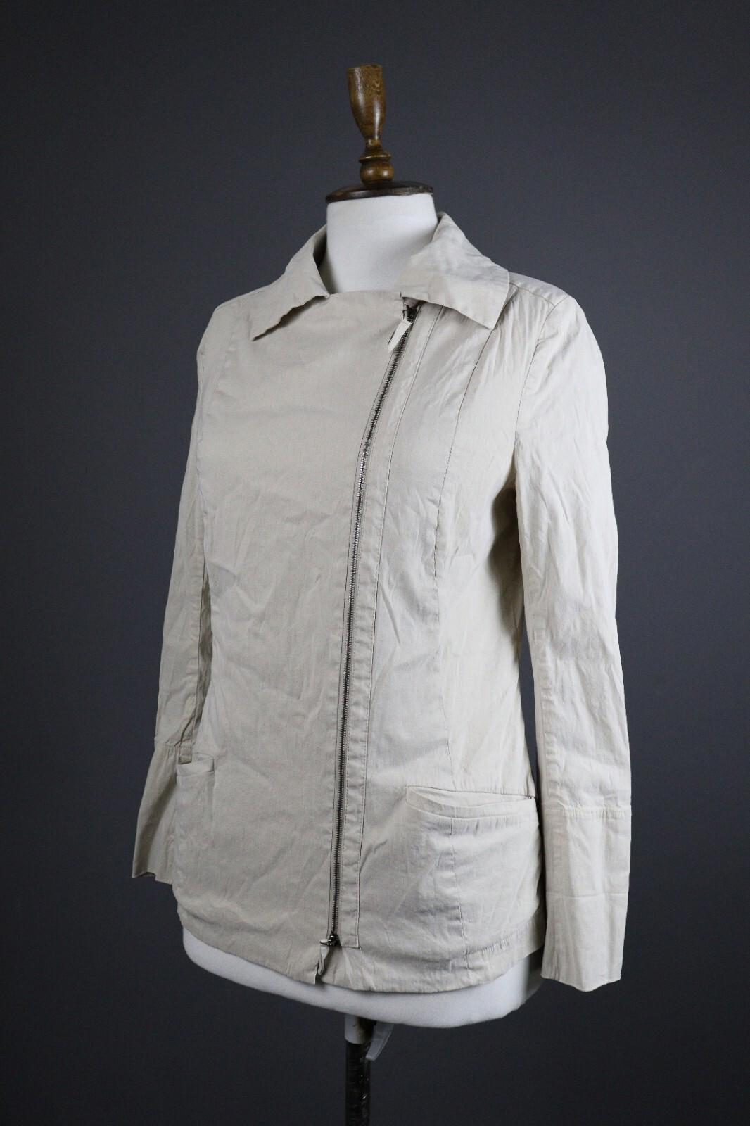 ANNETTE GORTZ Women's Linen Designer Full Zip Blazer Jacket – Size 38