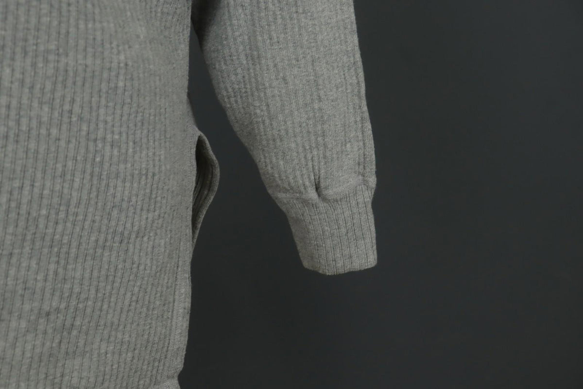 GUDRUN SJODEN Gray Raglan Sleeve Crew Neck Side Slit Pullover Sweater – Size M