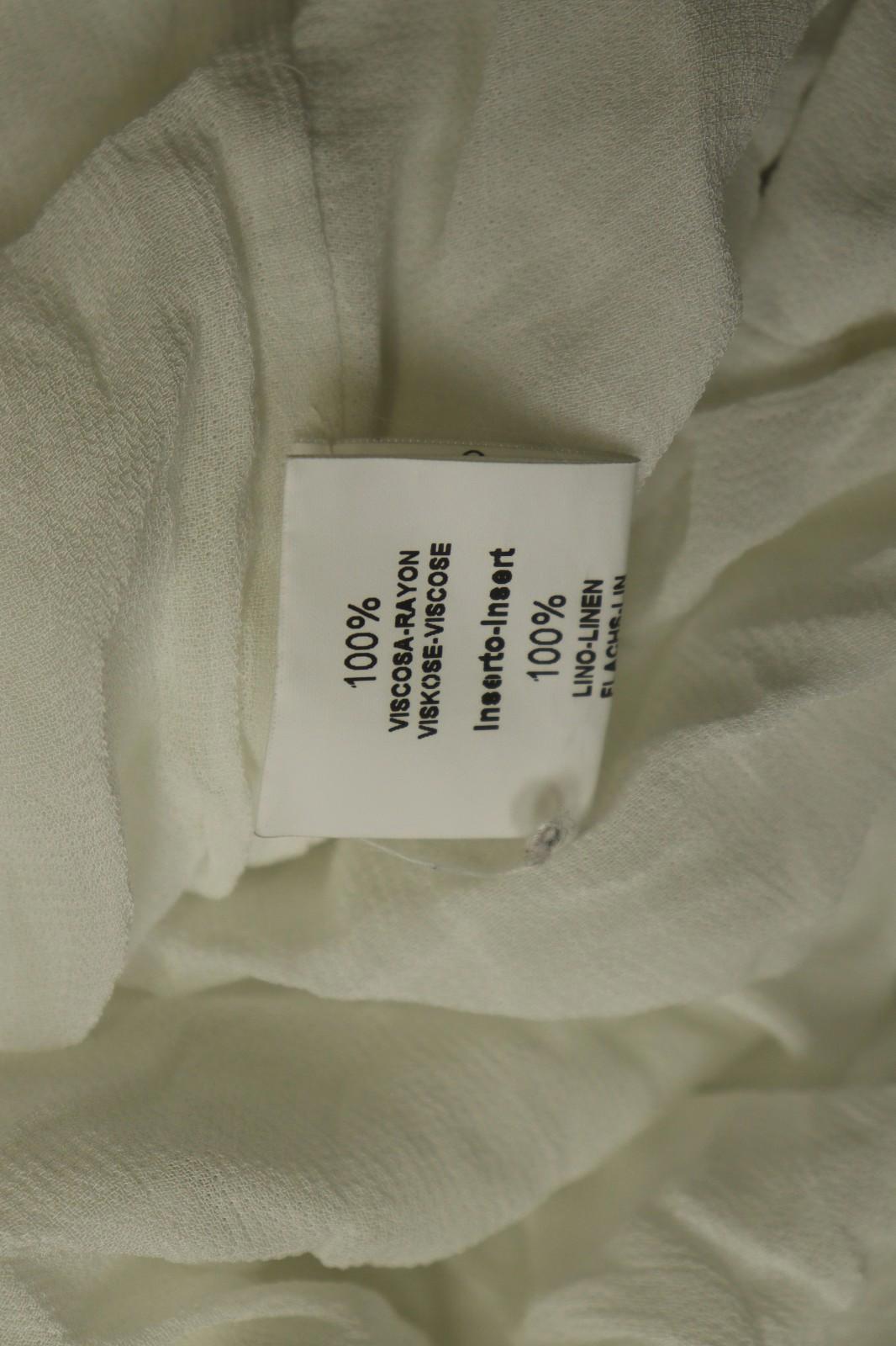 TRANSIT PAR-SUCH White 100% Viscose Sleeveless V-Neck Wide Strap Tank Dress Sz 4