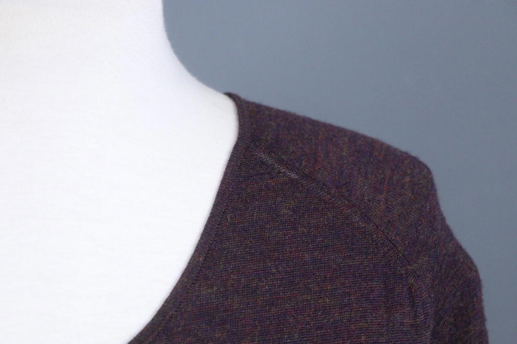 VTG ISABEL MARANT ETOILE Purple Tight Knit Wool Button Front Knit Sweater – Size 2