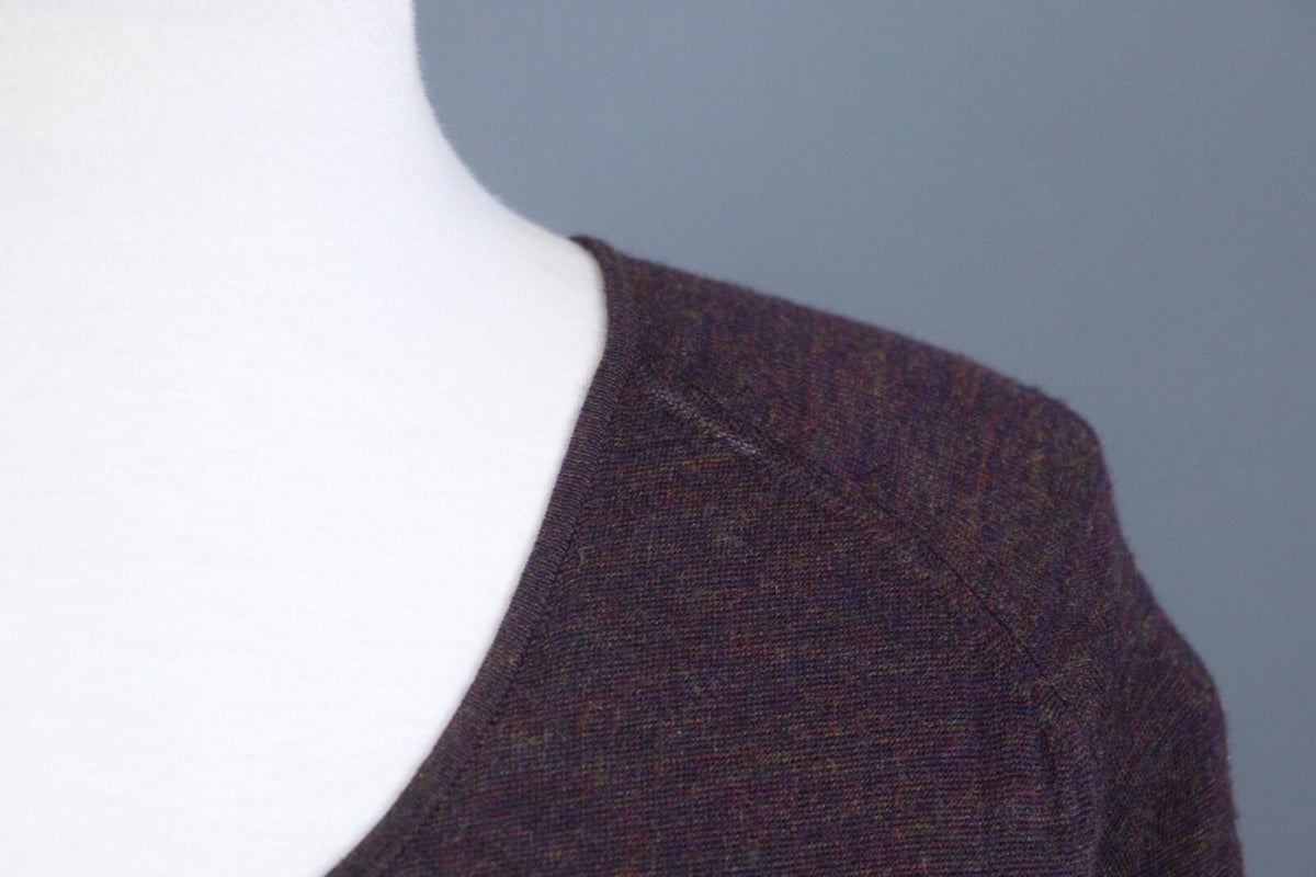 VTG ISABEL MARANT ETOILE Purple Tight Knit Wool Button Front Knit Sweater – Size 2