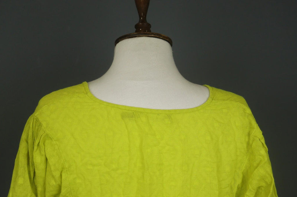 GUDRUN SJODEN Lemon Regular Fit Long Sleeve Button Front Shirt Dress – Size M