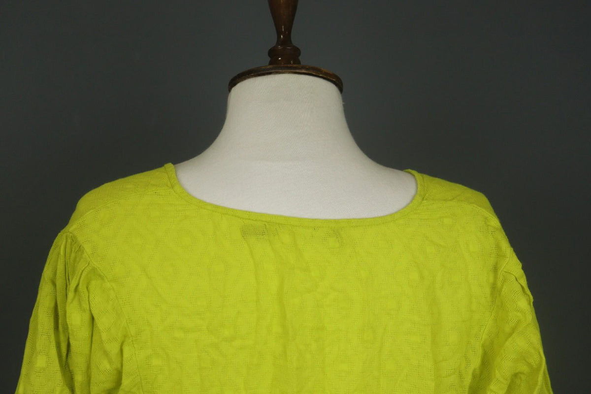 GUDRUN SJODEN Lemon Regular Fit Long Sleeve Button Front Shirt Dress – Size M