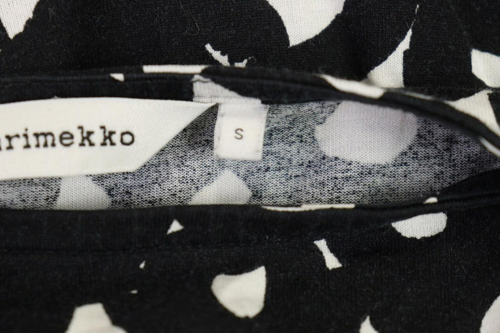 MARIMEKKO Black Printed A-Line Relaxed 3/4 Sleeve Tunic Dress – Size S