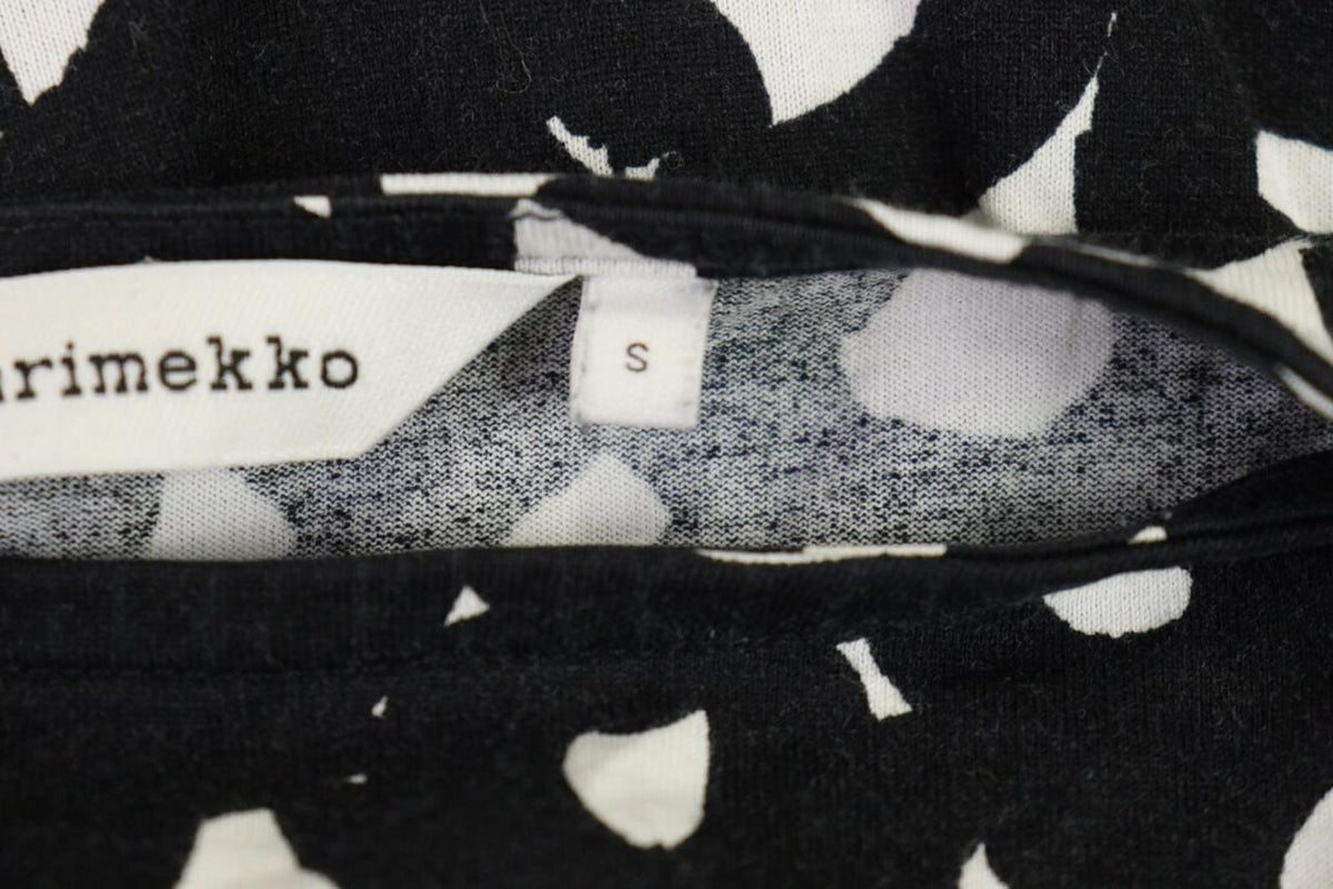 MARIMEKKO Black Printed A-Line Relaxed 3/4 Sleeve Tunic Dress – Size S