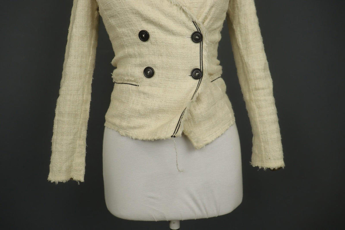 ISABEL MARANT ÉTOILE Beige Cotton Notch Lapel Double Breasted Jacket – Size 44