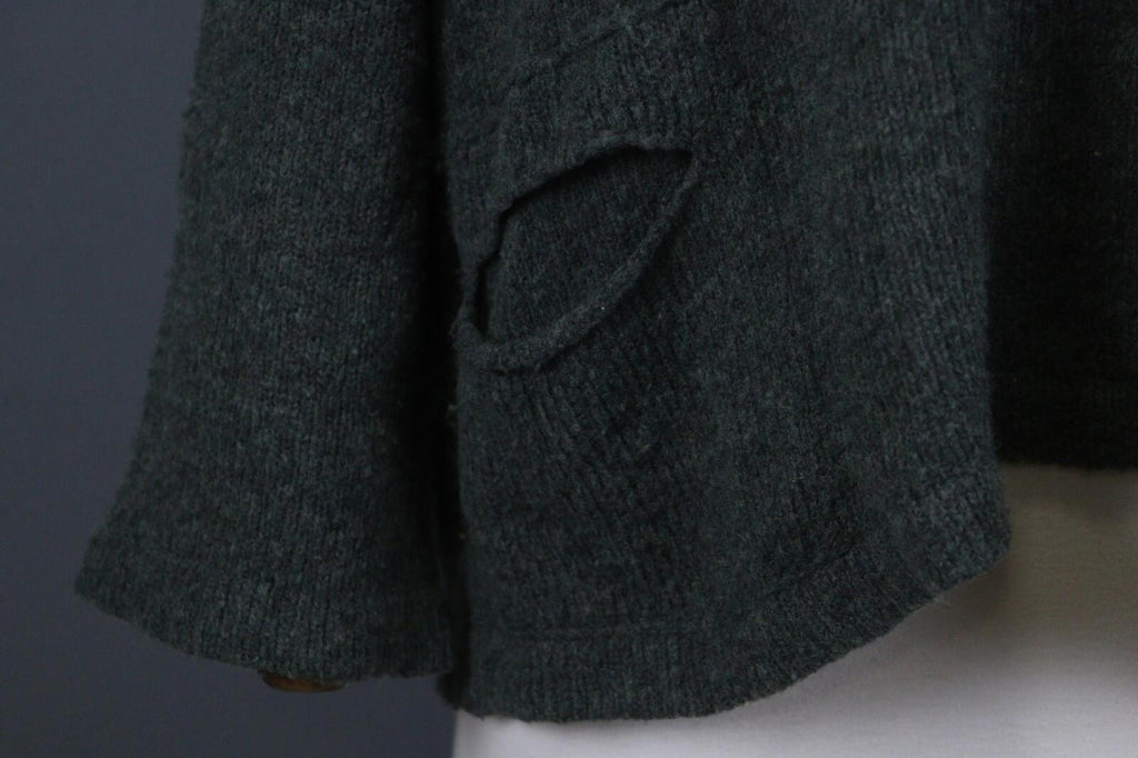GRIZAS Gray Knit Lagenlook Designer Pullover Sweater – Size L