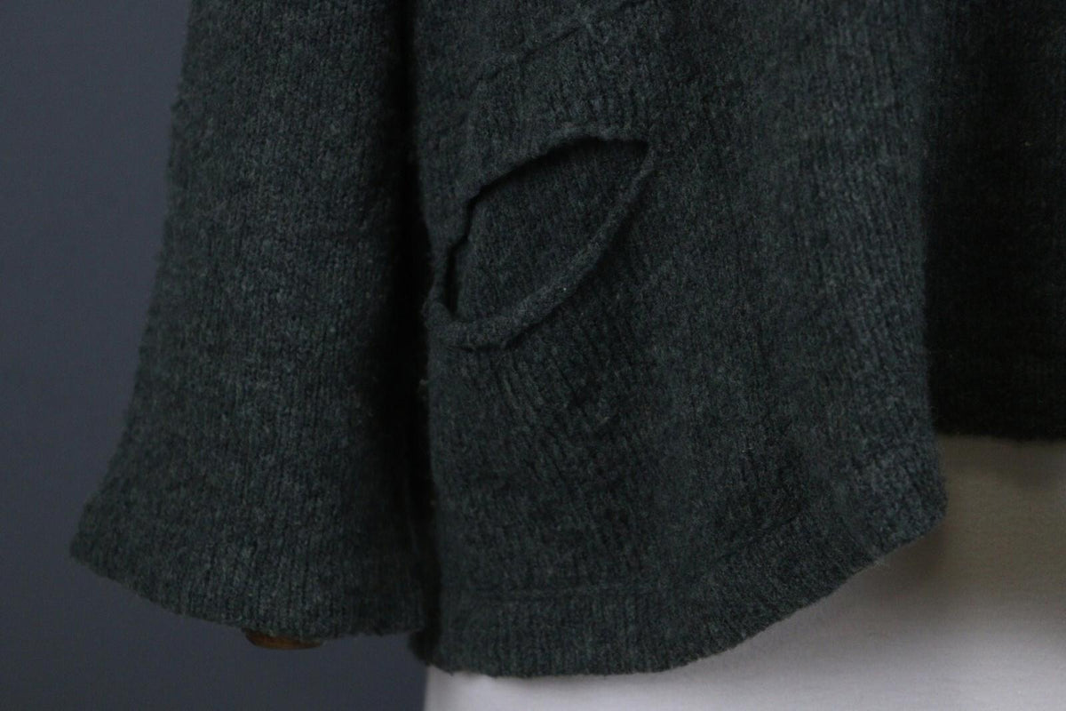 GRIZAS Gray Knit Lagenlook Designer Pullover Sweater – Size L