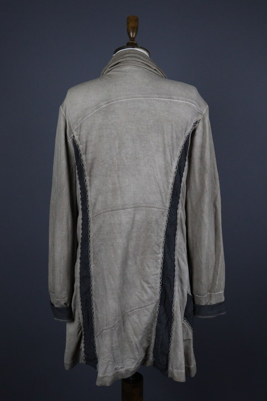Bottega by Elisa Cavaletti Beige Lagenlook Lightweight Coat Jacket – Size L