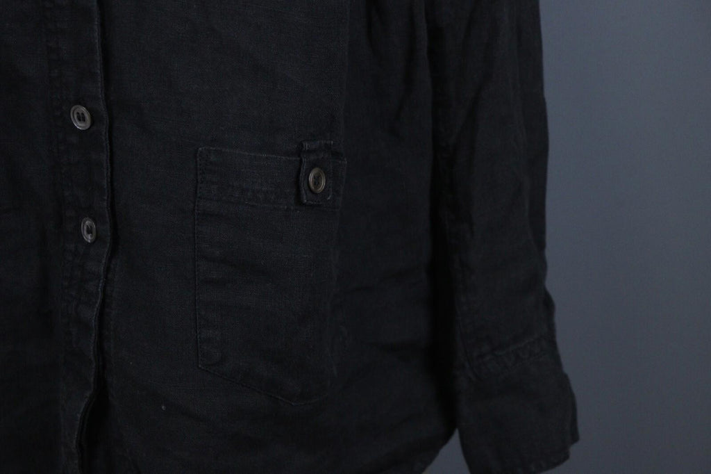 GUDRUN SJODEN Black Long Sleeve Casual Button Up Shirt – Size S