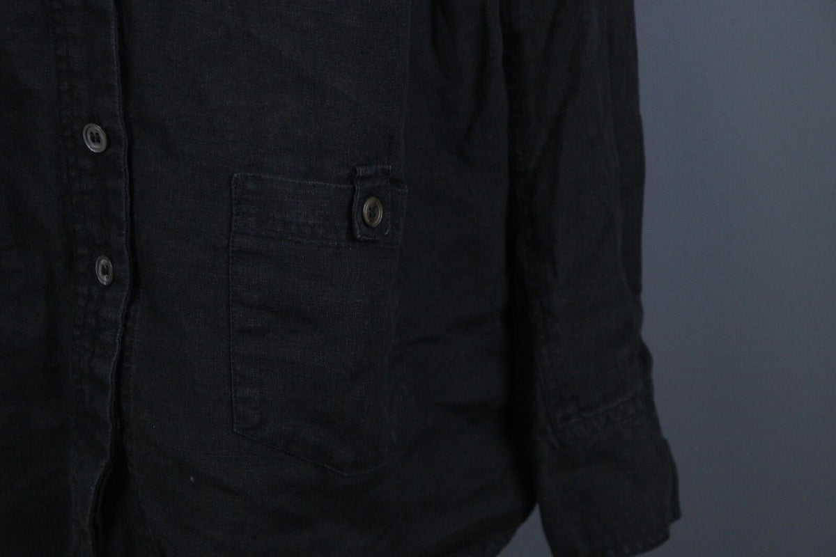 GUDRUN SJODEN Black Long Sleeve Casual Button Up Shirt – Size S