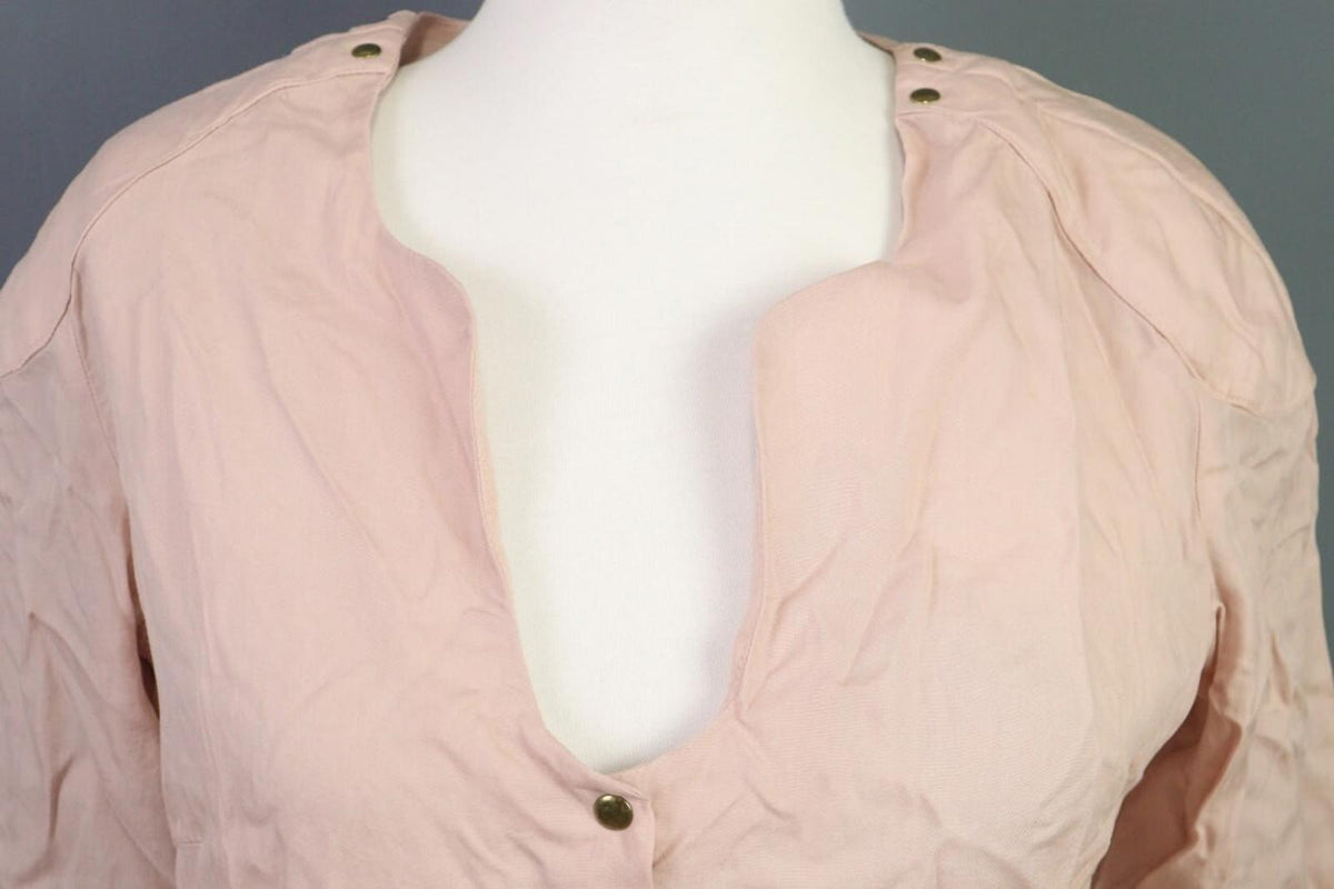 STINE GOYA Pink 3/4 Sleeve Ballon Printed Button Blouse Shirt Top – Size M