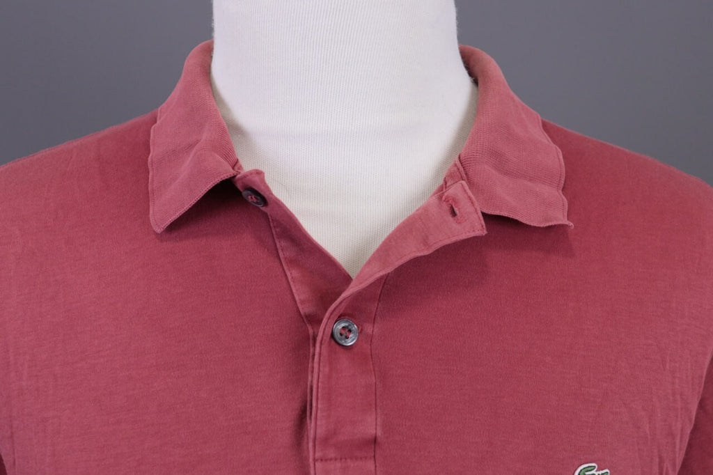Lacoste Regular Fit Pink Summer Men Short Sleeve Polo Shirt – Size 7 / XXL