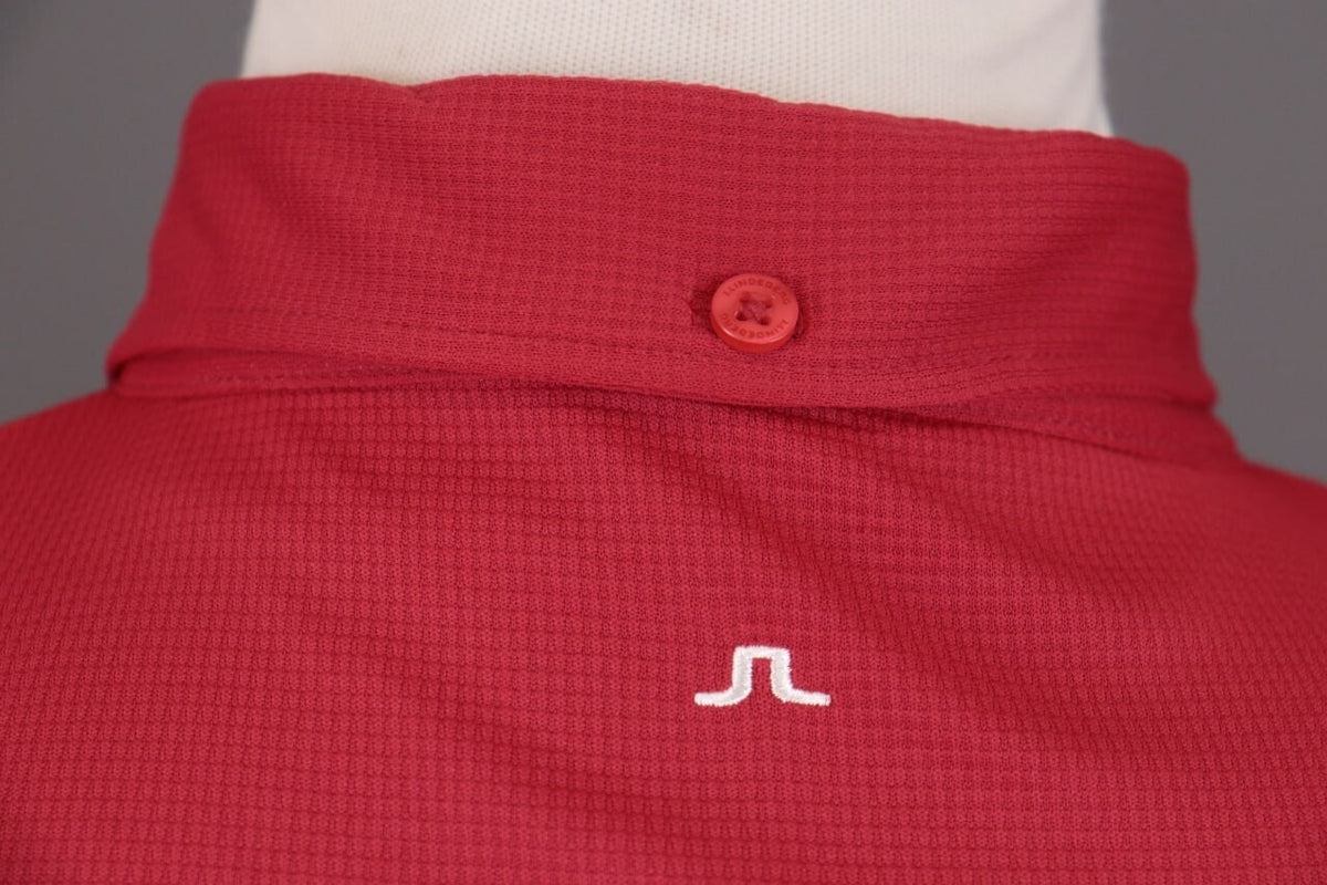 J.Lindeberg Red Sport Golf Short Sleeve Polo Shirt – Size XL
