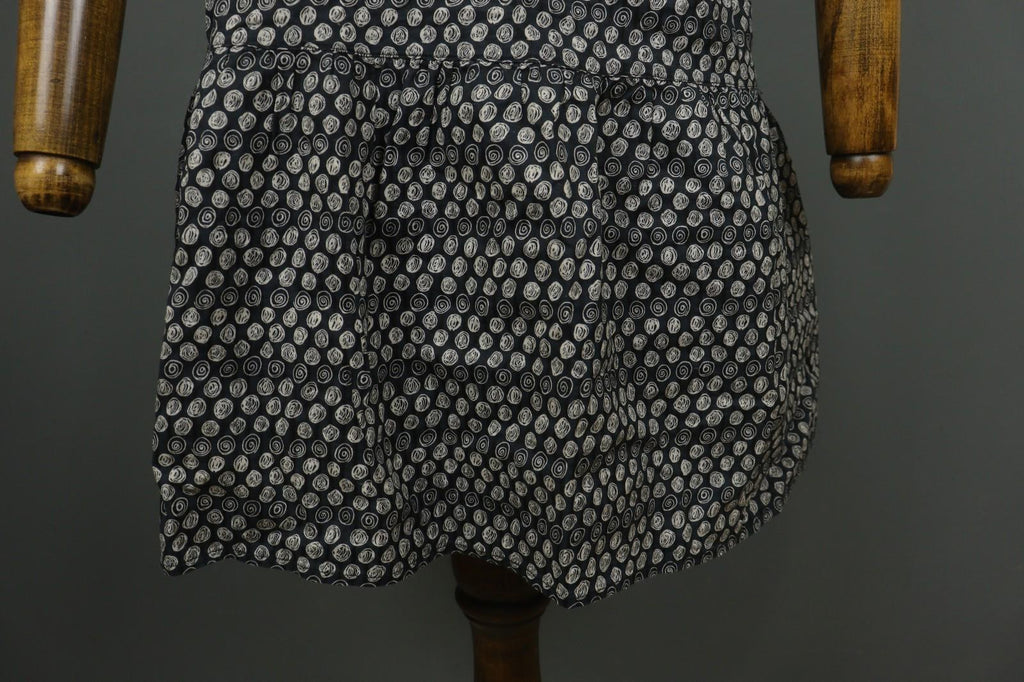 GUDRUN SJODEN Multi Polka Dot Cotton Square Neck Button Front Shirt Dress – Size L
