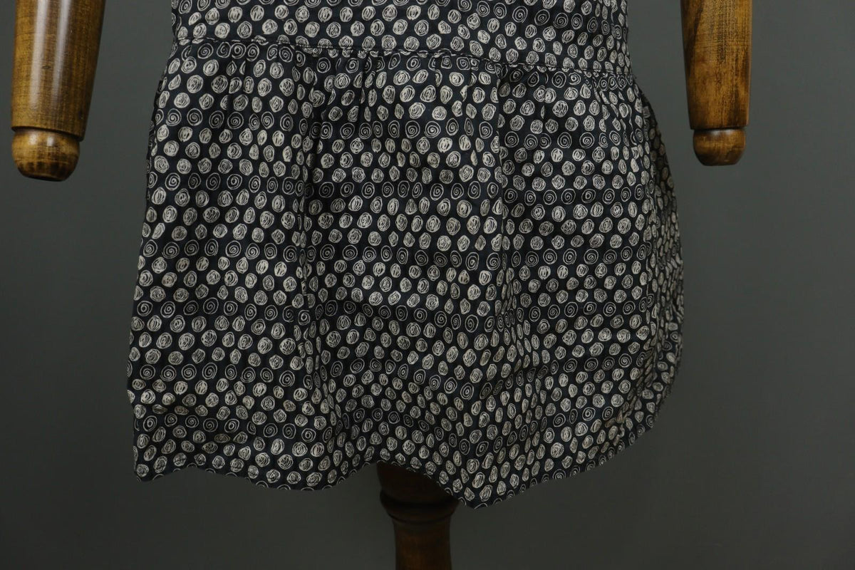GUDRUN SJODEN Multi Polka Dot Cotton Square Neck Button Front Shirt Dress – Size L