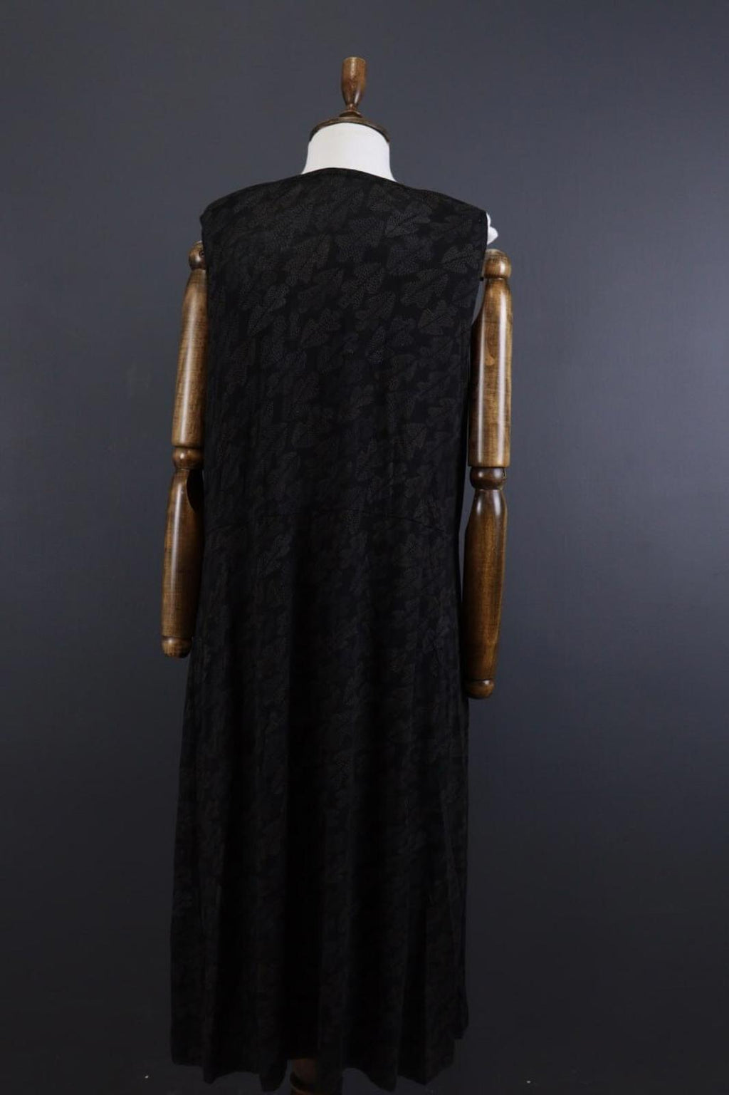 GUDRUN SJODEN Dress Black Designer Summer Sleeveless Long A-Line – Size XL