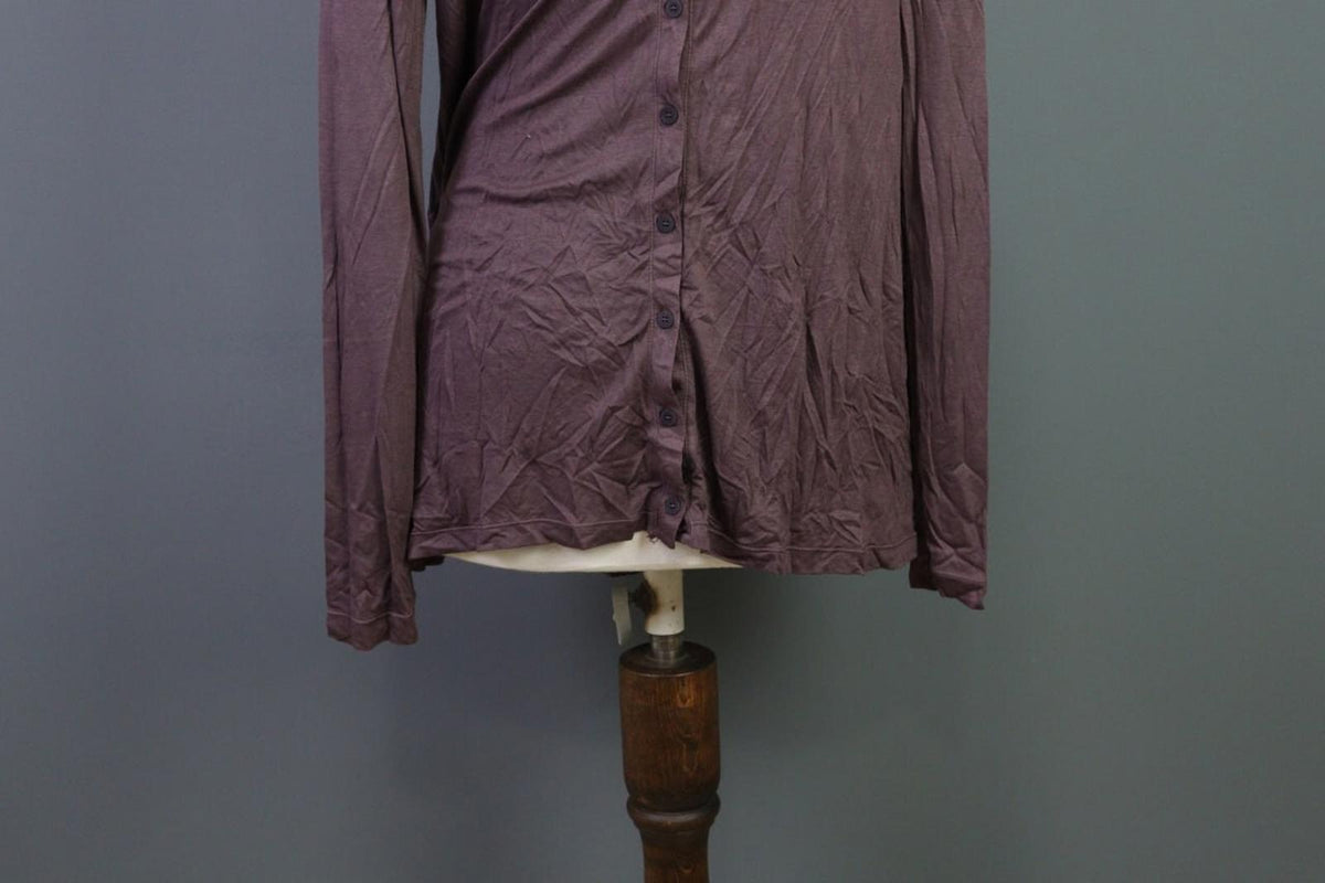 TRANSIT PAR SUCH Brown Button Back Long Sleeve Shirt Tunic – Size 2