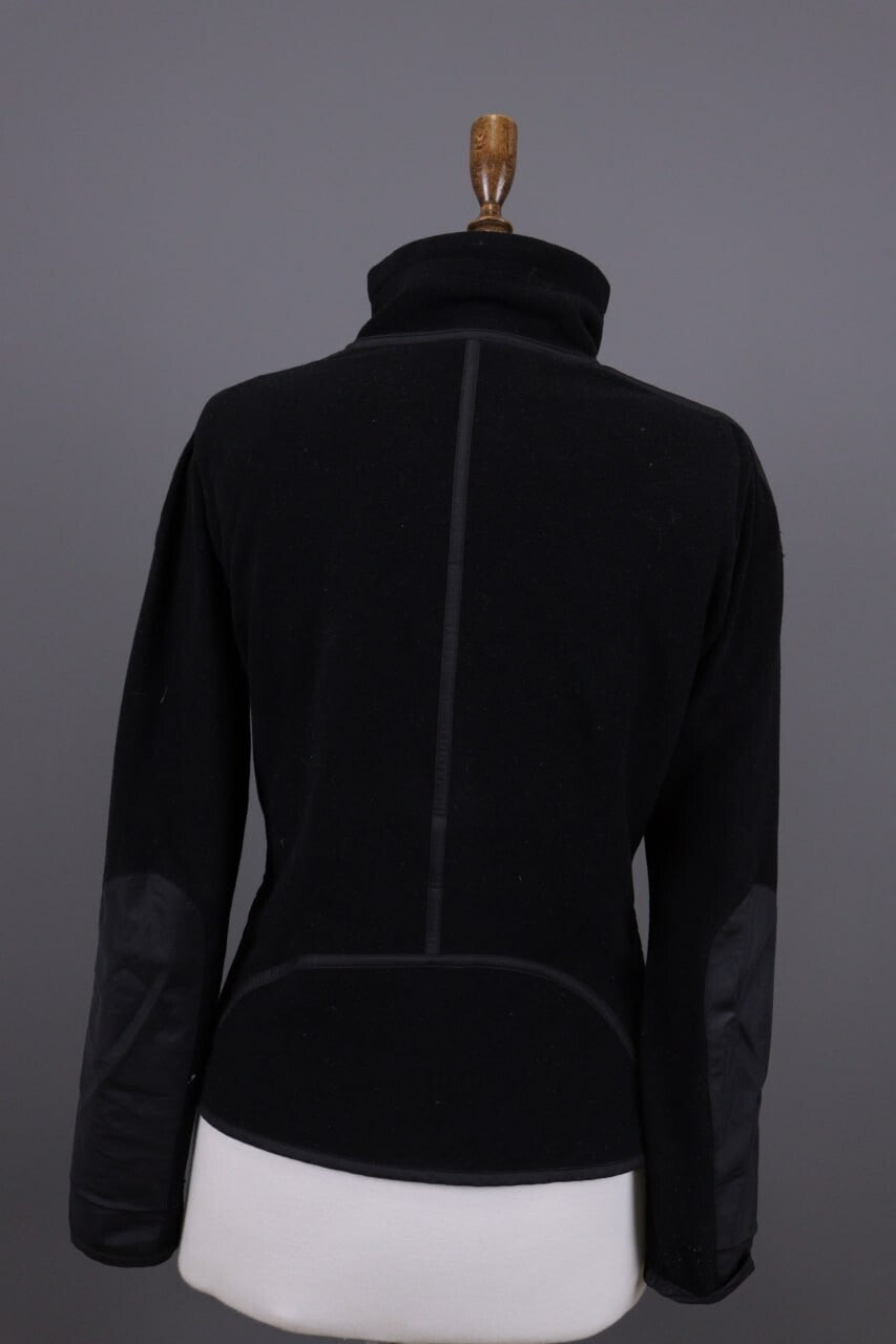 Frauenschuh Balck High Neck Pockets Full Zip Fleece Jacket – Size L