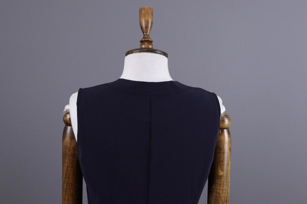 MARITHE FRANCOIS GIRBAUD Blue Tank Shift Midi Dress – Size I 46 / US 7 / F 42 / M