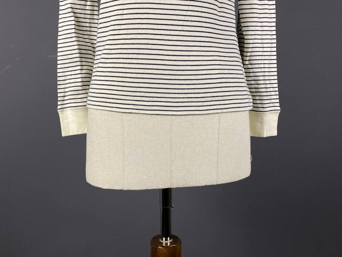 LAUREN JEANS COMPANY RALPH LAUREN Striped Elbow Patches Sweater – Size M