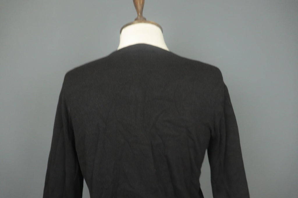 COACH Black Viscose Blend Raglan Sleeve Button Front Cardigan Sweater – Size S