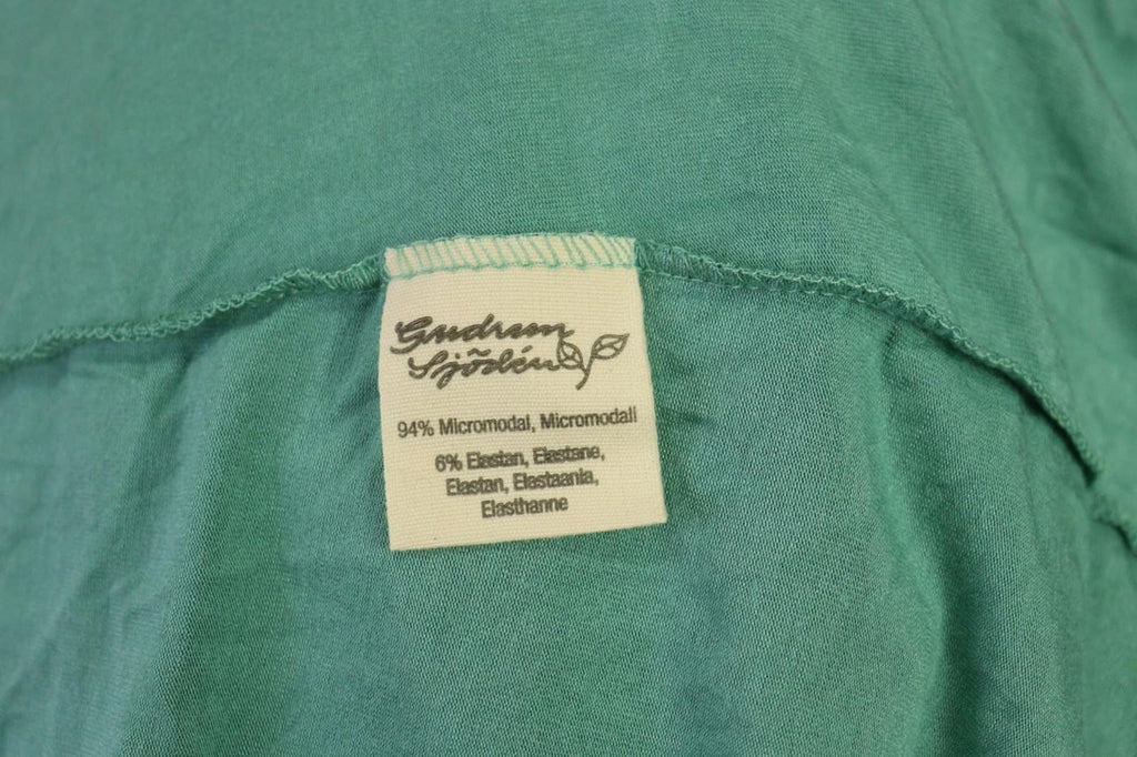GUDRUN SJODEN Green Classic Scoop Neck Wide Strap Sleeveless Sheath Strap – Size L