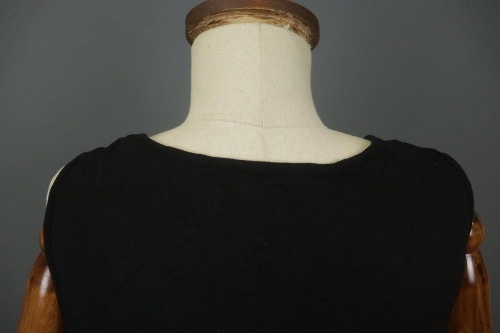Barbara Speer Black 100% Viscose Sleeveless V-Neck Pullover Tank Dress – Size 2