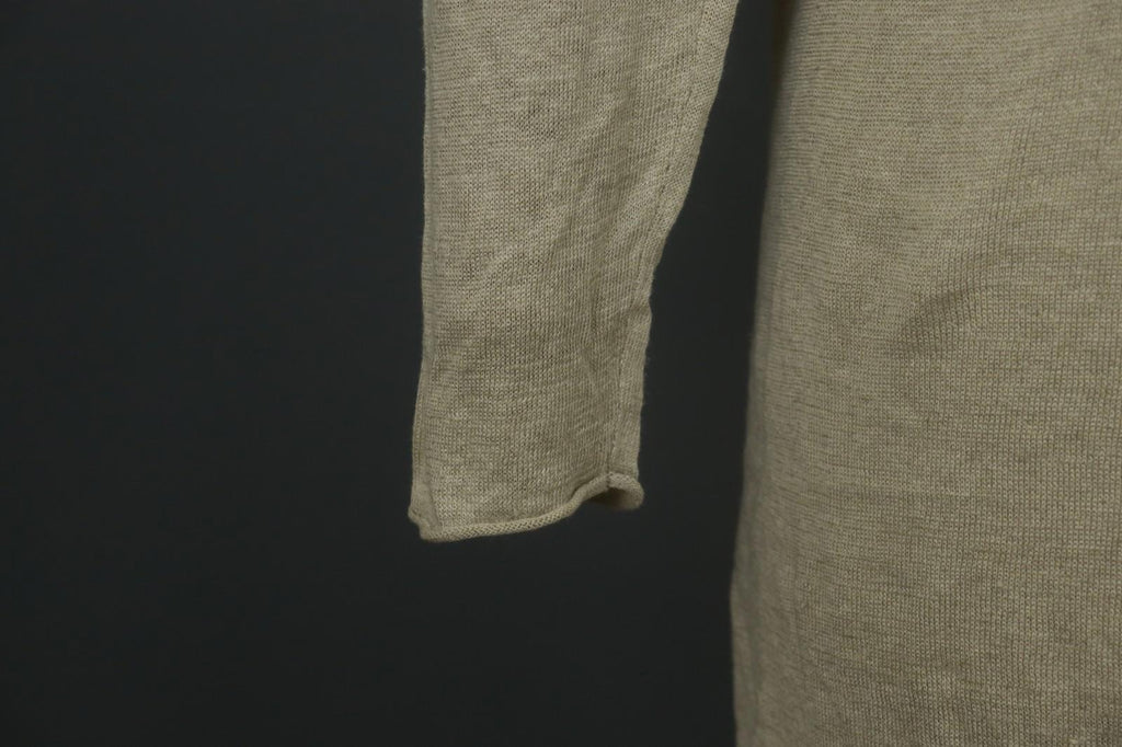 GUDRUN SJODEN Tan 100% Linen Long Sleeve Round Neck Pullover Tunic Top – Size M – Used