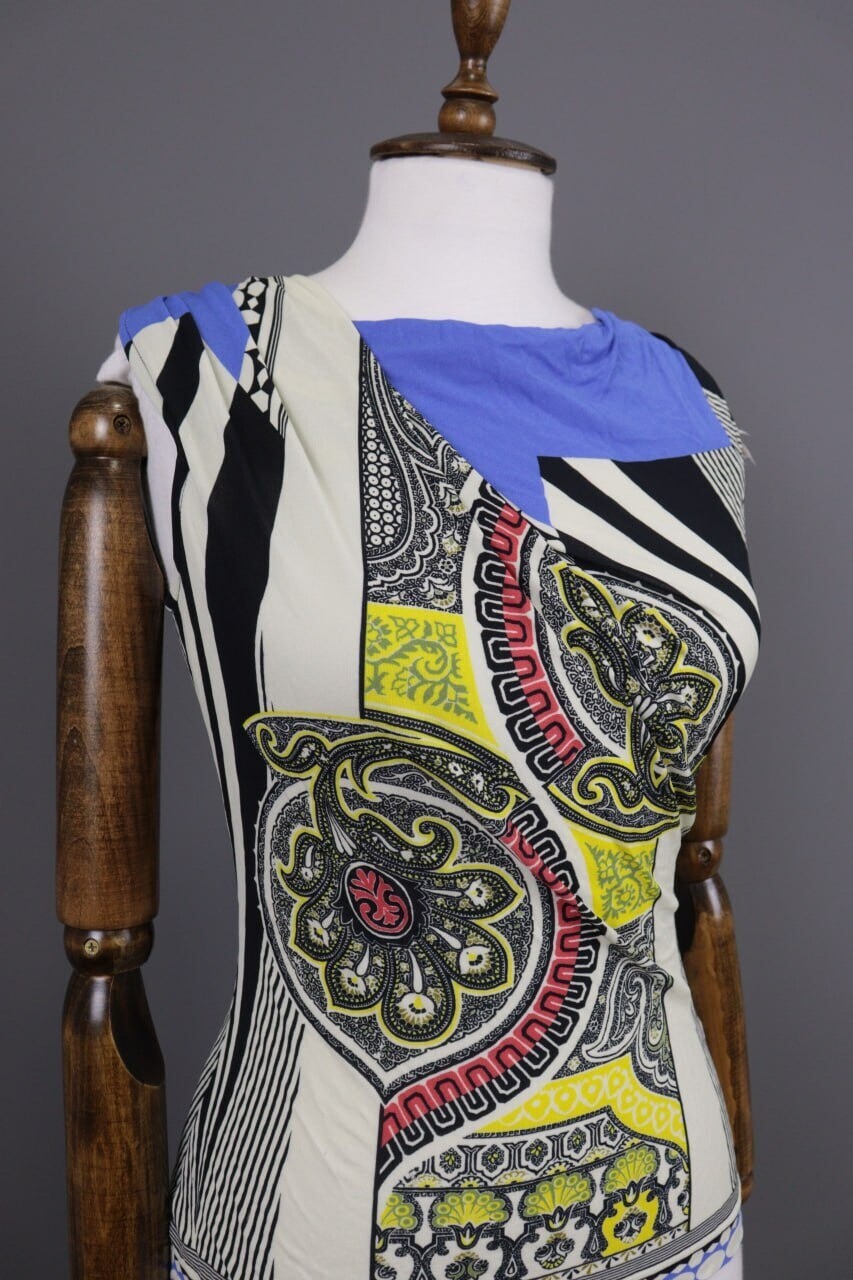 Etro Milano Multicolour Floral Paisley Sleeveless Blouse Top Shirt – Size 40