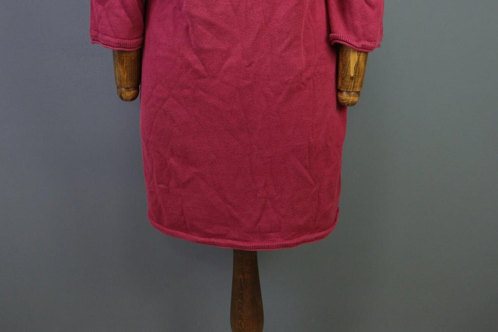 GUDRUN SJODEN Pink Long Sleeve Shift Sweater Knee Dress – Size M