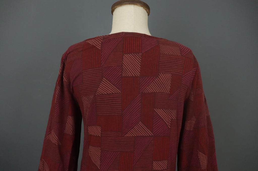GUDRUN SJODEN Multicolor Geometric Lyocell Baloon Sleeve Shift Dress – Size M
