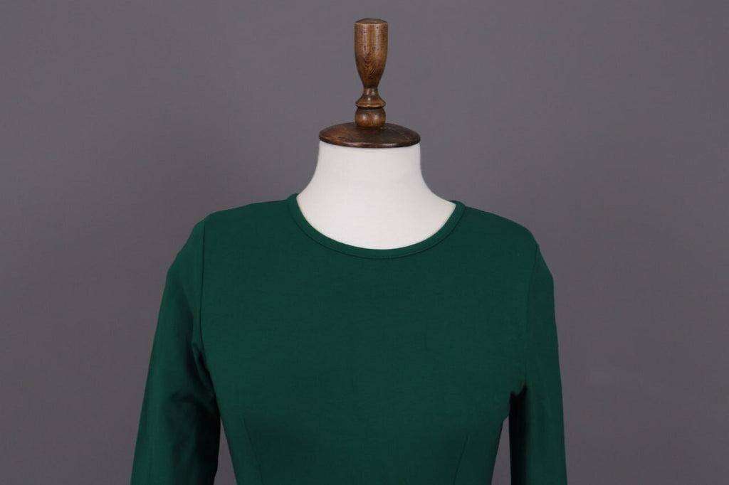 J. Crew Green Long Sleeve Bodycon Evening Midi Dress – Size XS