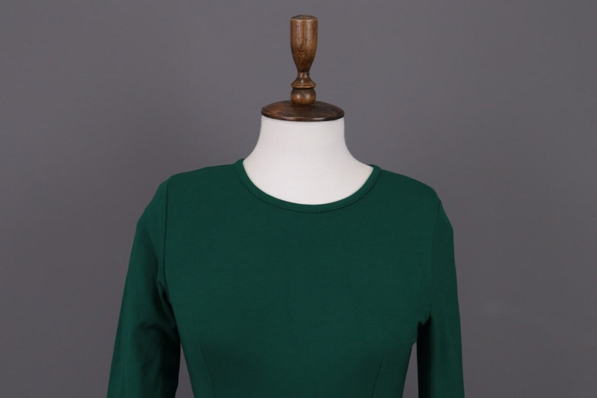 J. Crew Green Long Sleeve Bodycon Evening Midi Dress – Size XS