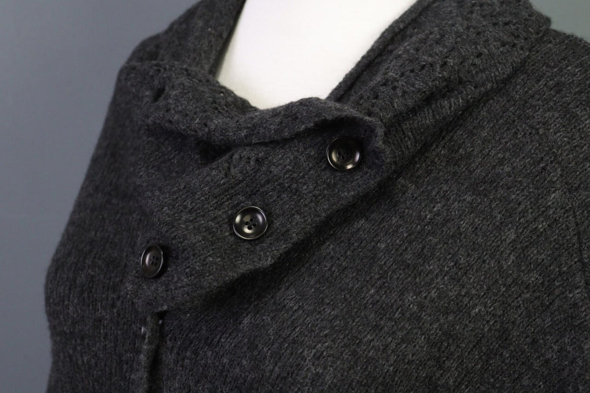 OSKA Gray Lagenlook Obersized Wool Mohair Angora Cardigan Sweater