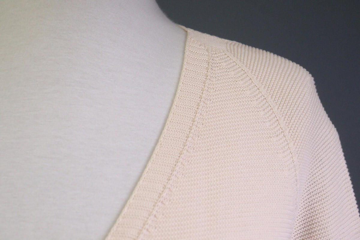 OSKA Pink Long Sleeve V-Neck Pullover Knit Sweater